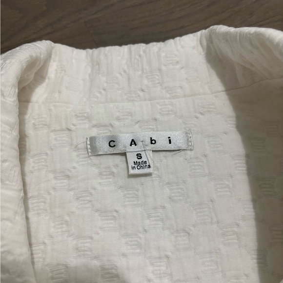 Cabi White Textured Button Club Blazer Jacket Pockets Collar Women's Size Small - Picture 4 of 9